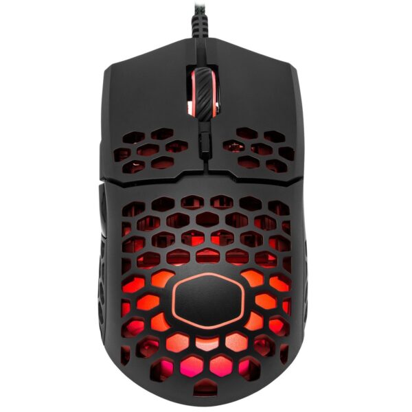 MOUSE COOLER MASTER, „MM711”, gaming, cu fir, USB, optic, 16000 dpi, butoane/scroll 6/1, iluminare, butoane programabile, negru, „MM-711-KKOL1”