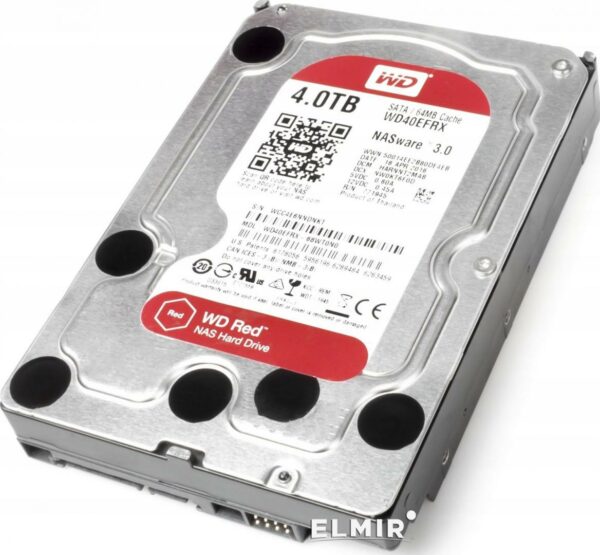 HDD WD 4 TB, Red, 5.400 rpm, buffer 256 MB, pt. NAS, „WD40EFAX”