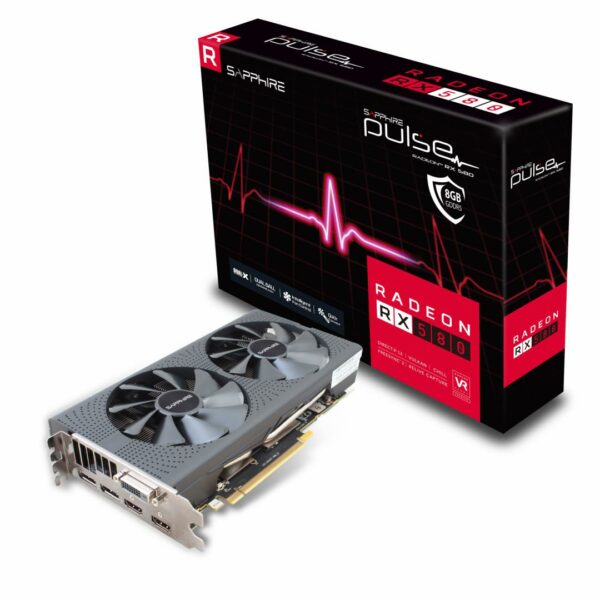 PLACA VIDEO SAPPHIRE AMD Radeon RX 580 PULSE OC LITE , 8 GB GDDR5 256 biti, PCI Express 3.0 x 16, HDMI x 2, Display Port x 2, sistem racire aer activ, „11265-67-20G” (timbru verde 0.8 lei)