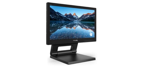 MONITOR PHILIPS 15.6″, home, office, touchscreen, TN, HD (FWXGA) (1366 x 768), Wide, 220 cd/mp, 4 ms, HDMI, VGA, DisplayPort, „162B9T/00” (timbru verde 7 lei)