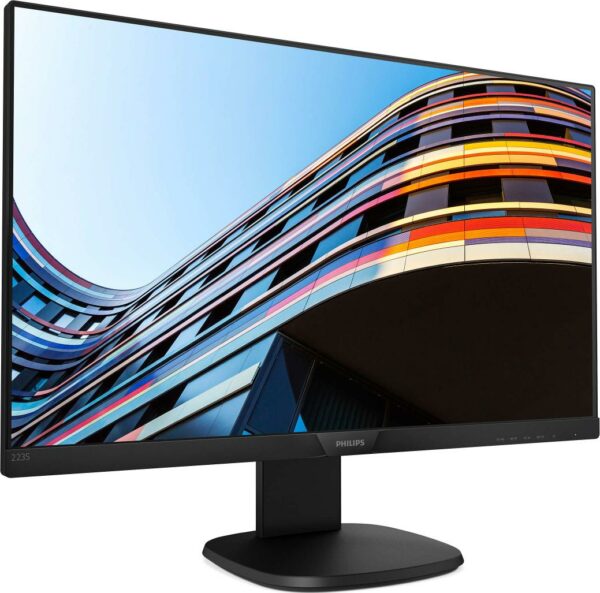 MONITOR PHILIPS 21.5″, multimedia, IPS, Full HD (1920 x 1080), Wide, 250 cd/mp, 5 ms, VGA, DisplayPort, „223S7EYMB/00” (timbru verde 7 lei)