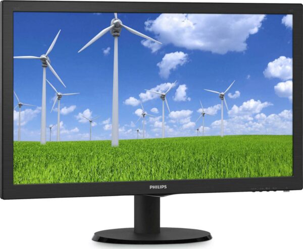MONITOR PHILIPS 23.6″, home, office, TFT, Full HD (1920 x 1080), Wide, 250 cd/mp, 1 ms, HDMI, DVI, VGA, „243S5LDAB/00” (timbru verde 7 lei)