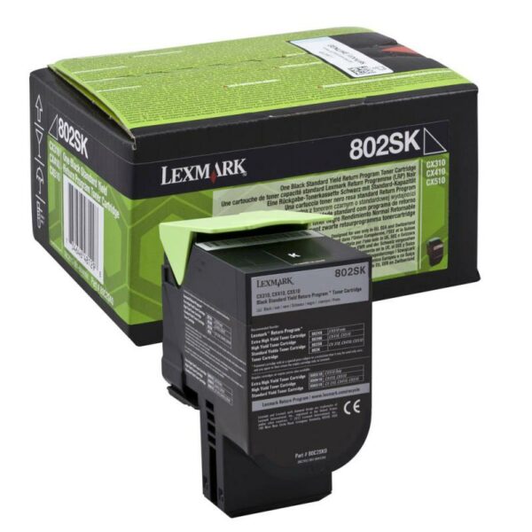 Toner Original Lexmark Black, 80C2SK0, pentru CX310|CX410|CX510, 2.5K, (timbru verde 1.2 lei) , „80C2SK0”