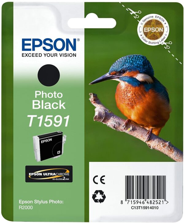 Cartus Cerneala Original Epson Photo Black, C13T15914010, pentru Stylus Photo R2000, , (timbru verde 0.15 lei), „C13T15914010”