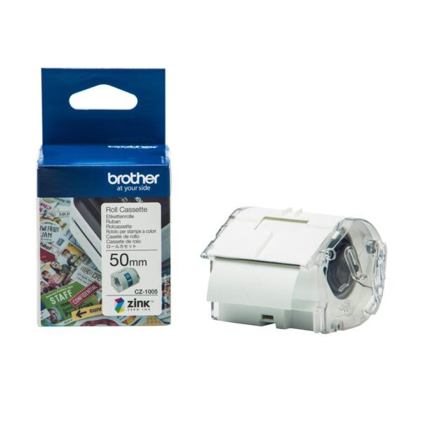 Banda Continua Hartie Original Brother Color, CZ1005, pentru VC-500W, 50mm x 5m, incl.TV 0 RON, „CZ1005”