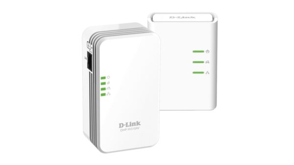 KIT ADAPTOR POWERLINE D-LINK AV500 wireless N mini, pana la 500Mbps, 1 port Gigabit, 2 buc. „DHP-W311AV” (timbru verde 2 lei)