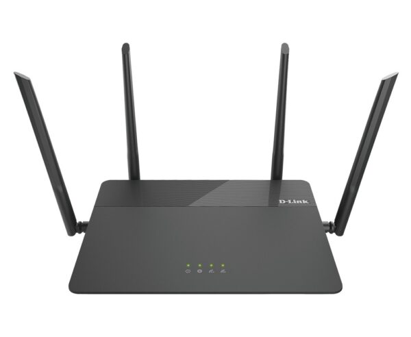 ROUTER D-LINK wireless 1900Mbps, 4 porturi Gigabit, 4 antene externe, Dual Band AC1900 (1300/600Mbps), AC SmartBeam, MU-MIMO, black „DIR-878” (timbru verde 0.8 lei)