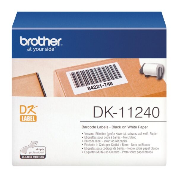 Banda Continua Hartie Original Brother Black on White, DK11240, pentru P-TOUCH QL-1100|QL-1110N|QL-1050|QL-1060N|QL-570, 500, incl.TV 0 RON, „DK11240”