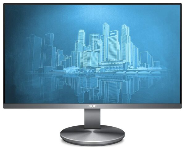 MONITOR AOC 23.8″, multimedia, IPS, Full HD (1920 x 1080), Wide, 250 cd/mp, 4 ms, HDMI, VGA, DisplayPort, „I2490VXQ/BT” (timbru verde 7 lei)