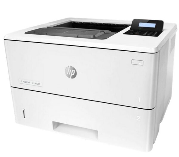 Imprimanta Laser Mono HP M501dn, A4, Functii: Impr., Viteza de Printare Monocrom: 43ppm, Viteza de printare color: , Conectivitate:USB|Ret, Duplex:Da, ADF:Nu(timbru verde 40 lei) „J8H61A”