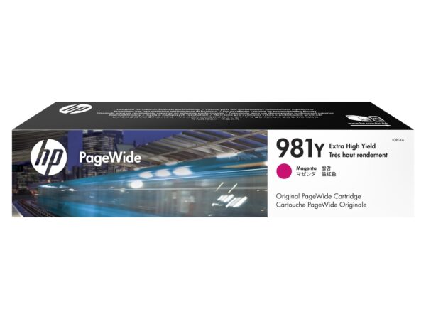 Cartus Cerneala Original HP Magenta, nr.981Y, pentru PageWide E58650|556|586, 20K, (timbru verde 0.15 lei), „L0R14A”