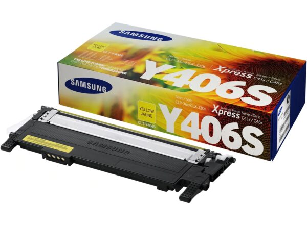 Toner Original Samsung Yellow, Y406S, pentru CLP-360|365||CLX-3300|3305, 1K, (timbru verde 1.2 lei) , „SU462A”