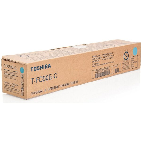 Toner Original Toshiba Cyan, T-FC50E-C, pentru E-Studio 2555|3055|4555, 33.6K, (timbru verde 1.2 lei) , „T-FC50E-C”