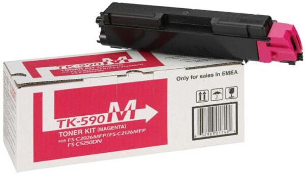 Toner Original Kyocera Magenta, TK-590M, pentru M6026|FS-C2016|FS-C2026|FS-C2126|FS-C5250, 5K, (timbru verde 1.2 lei) , „TK-590M”