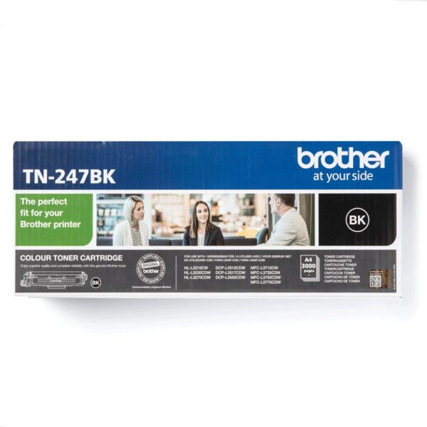 Toner Original Brother Black, TN247BK, pentru HL-L3210|L3270|DCP-L3510|L3550|MFC-L3730|L3770, 3K, (timbru verde 1.2 lei) , „TN247BK”