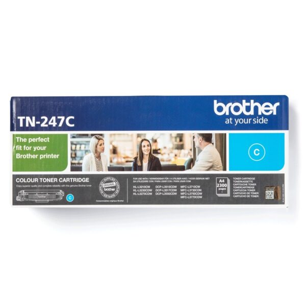 Toner Original Brother Cyan, TN247C, pentru HL-L3210|L3270|DCP-L3510|L3550|MFC-L3730|L3770, 2.3K, (timbru verde 1.2 lei) , „TN247C”