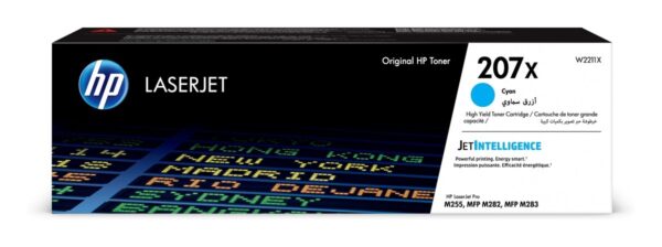 Toner Original HP Cyan, nr.207X, pentru Color LaserJet Pro M255|M282|M283, 2.45K, (timbru verde 1.2 lei) , „W2211X”