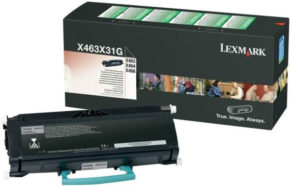 Toner Original Lexmark Black, X463X31G, pentru X463|X464|X466, 15K, (timbru verde 1.2 lei) , „X463X31G”