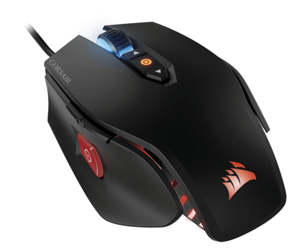 MOUSE CORSAIR, „M65 PRO RGB”, gaming, cu fir, USB, optic, 12000 dpi, butoane/scroll 8/1, iluminare, butoane programabile, negru, „CH-9300011-EU” (timbru verde 0.18 lei)