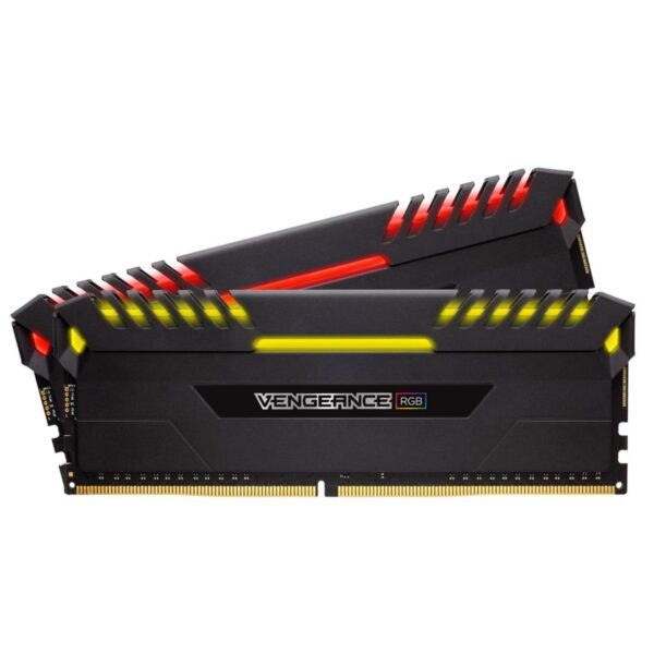 Memorie DDR Corsair DDR4 16 GB, frecventa 2666 MHz, 8 GB x 2 module, radiator, iluminare RGB, „CMW16GX4M2A2666C16”