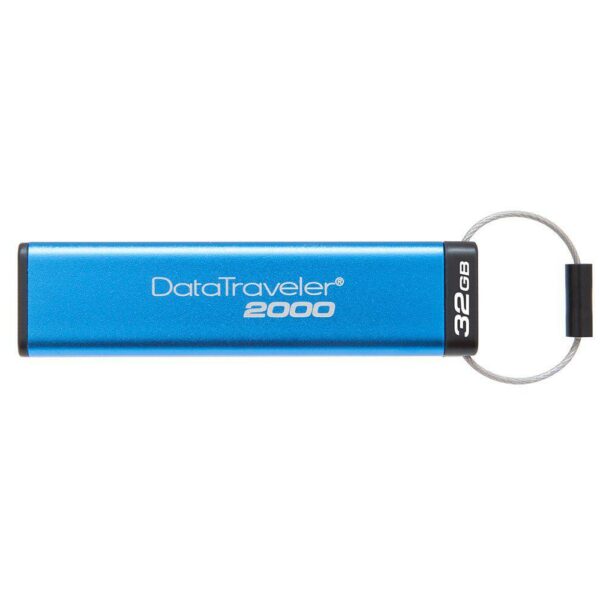 MEMORIE USB 3.1 KINGSTON 32 GB, cu capac | cu cifru, carcasa plastic, albastru, „DT2000/32GB” (timbru verde 0.03 lei)