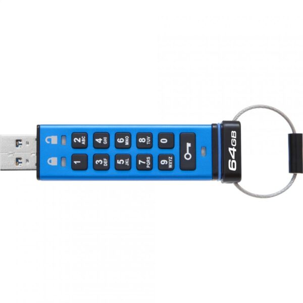 MEMORIE USB 3.1 KINGSTON 64 GB, cu capac | cu cifru, carcasa plastic, albastru, „DT2000/64GB” (timbru verde 0.03 lei)