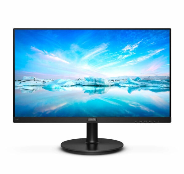 MONITOR PHILIPS 21.5″, home, office, VA, Full HD (1920 x 1080), Wide, 200 cd/mp, 4 ms, DVI, VGA, „220V8/00” (timbru verde 7 lei)