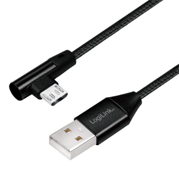 CABLU adaptor LOGILINK, pt. smartphone, Micro-USB (T) la USB 2.0 (T), 0.3 m, negru, „CU0141” (timbru verde 0.08 lei)