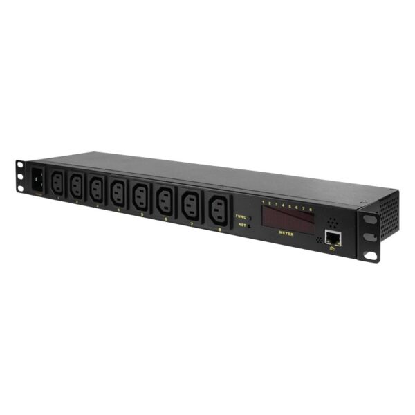 PDU LOGILINK 1U pt. rack 19 inch, 8 prize IEC, intrare IEC, max 16 A, protectie suprasarcina SI impotriva trasnetului, „PDU8P01” (timbru verde 0.8 lei)