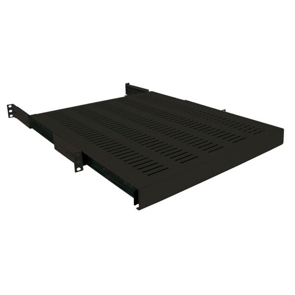 RAFT CULISANT LOGILINK 1U pentru rack 19″, adancime 400mm, pentru cabinete cu adancime de 600mm, sarcina maxima 35Kg, vopsea antistatic, otel 1.5mm, black „SF1S45B”