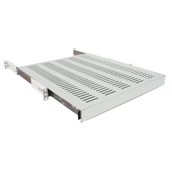 RAFT CULISANT LOGILINK 1U pentru rack 19″, adancime 600mm, pentru cabinete cu adancime de 800mm, sarcina maxima 35Kg, vopsea antistatic, otel 1.5mm, gray „SF1S65G”