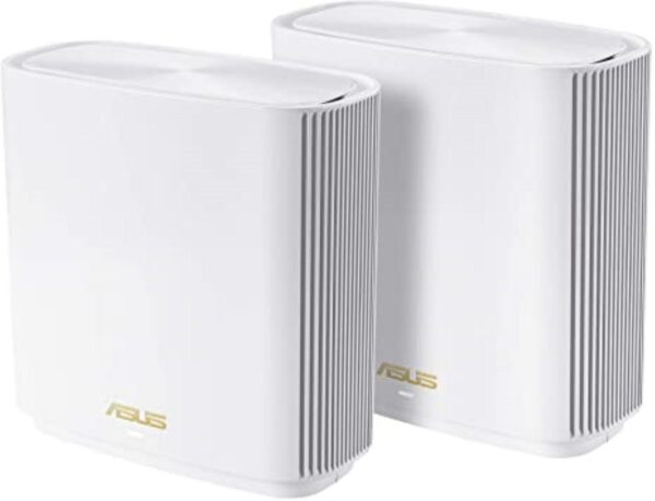 MESH ASUS, wireless, pt interior, 6600 Mbps, port LAN, WAN, 2.4 GHz | 5 GHz, antena interna x 6, standard 802.11ax, „XT8(W-2-PK)” (timbru verde 2.00 lei)