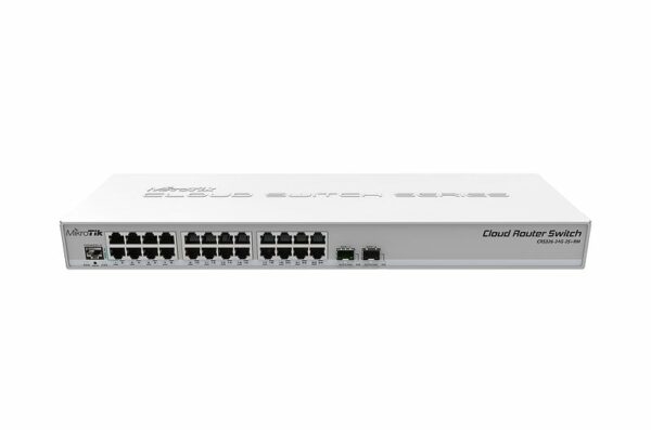 SWITCH MIKROTIK, CRS326-24G-2S+RM, porturi Gigabit x 24, SFP+ x 2, managed, rackabil, carcasa metalica, „CRS326-24G-2S+RM” (timbru verde 2 lei)