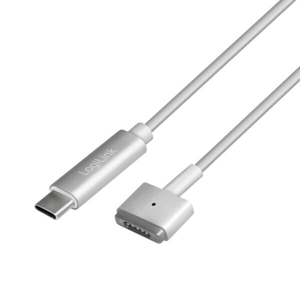 CABLU alimentare LOGILINK, pt. notebook Apple, USB Type-C (T) la Apple MagSafe2 (T), 1.8m, argintiu, „PA0226” (timbru verde 0.18 lei)