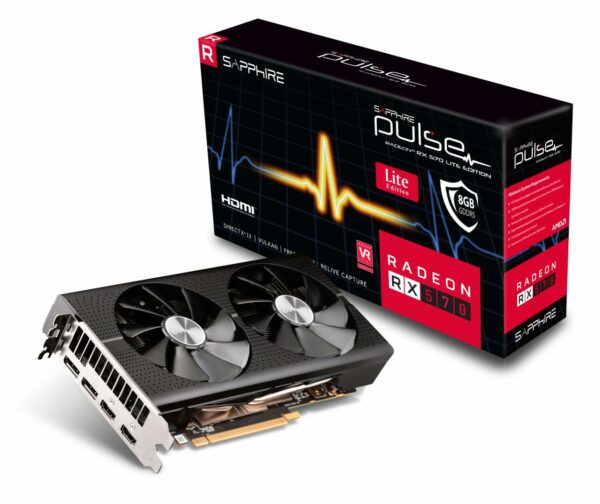 PLACA VIDEO SAPPHIRE AMD Radeon RX 570, 8 GB GDDR5 256 biti, PCI Express 3.0 x 16, HDMI x 2 , DisplayPort x 2, sistem racire aer activ, „11266-75-20G” (timbru verde 0.8 lei)