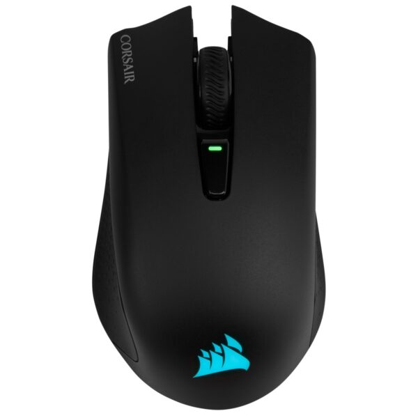 MOUSE CORSAIR, „Harpoon RGB”, gaming, wireless, Bluetooth | 2.4GHz, optic, 10000 dpi, butoane/scroll 6/1, iluminare, butoane programabile, mod dual de conectare, negru, „CH-9311011-EU” (timbru verde 0.18 lei)