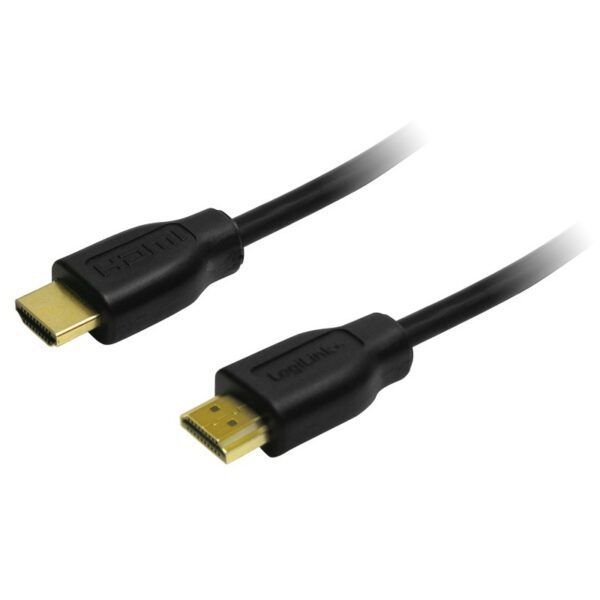 CABLU video LOGILINK, HDMI (T) la HDMI (T), 0.5m, conectori auriti, rezolutie maxima 4K UHD (3840 x 2160) la 30 Hz, negru, „CH0005” (timbru verde 0.08 lei)