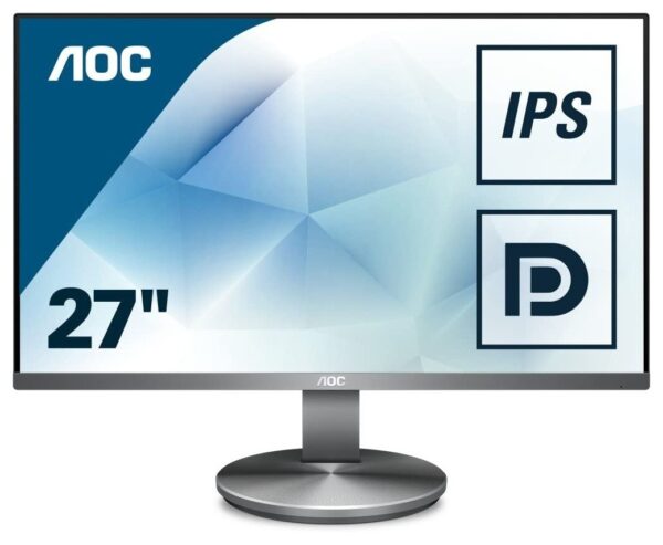 MONITOR AOC 27″, Multimedia, IPS, Full HD (1920 x 1080), Wide, 250 cd/mp, 4 ms, HDMI, VGA, DisplayPort, „I2790VQ/BT” (timbru verde 7 lei)