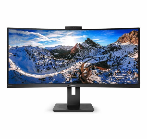 MONITOR PHILIPS 34″, multimedia, VA, UWQHD (3440 x 1440), Wide, curbat, 500 cd/mp, 4 ms, HDMI, DisplayPort, „346P1CRH/00” (timbru verde 7 lei)