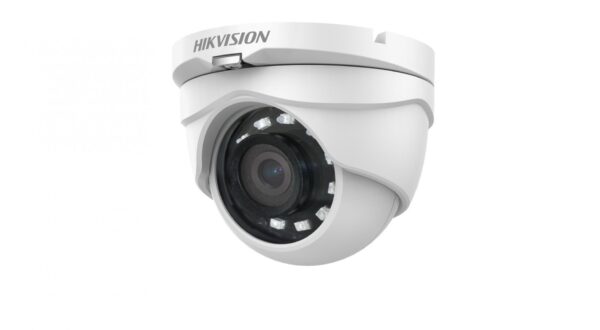 CAMERA supraveghere HIKVISION turret, pt. exterior, dist. IR 20 m, lentila fixa 2.8 mm, 2 Mpx, cu fir, carcasa plastic, „DS-2CE56D0T-IRMF2C” (timbru verde 0.8 lei)