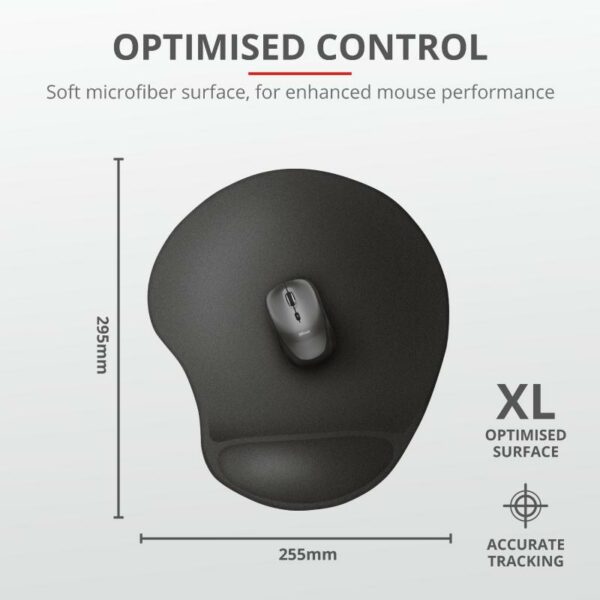 Mouse PAD TRUST, „Bigfoot XL „, cu gel, cauciuc si material textil, 295 x 255 x 19 mm, negru, „TR-23728”