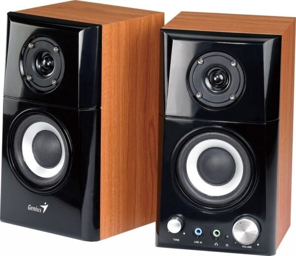 BOXE GENIUS 2.0, RMS: 14W (2 x 7W), black&cherry wood, „SP-HF500A II” „31730032400” (timbru verde 4.00 lei)