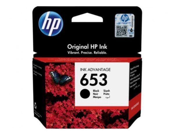 Cartus Cerneala Original HP Black, nr.653, pentru DJ 6075|6475 AIO, , (timbru verde 0.15 lei), „3YM75AE”