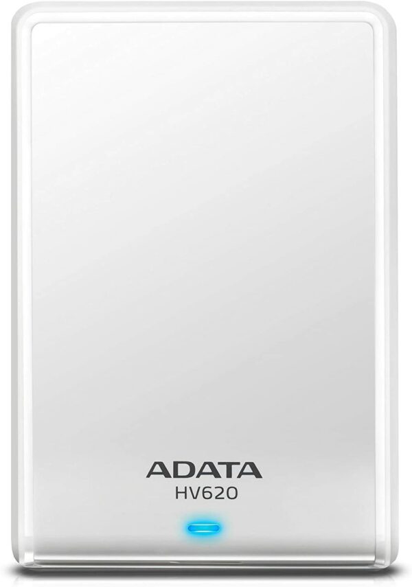 HDD extern ADATA 2 TB, HV620, 2.5 inch, USB 3.0, alb, „AHV620-2TU3-CWH” (timbru verde 0.8 lei)