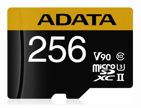 CARD MicroSD ADATA, 256 GB, MicroSDXC, clasa 10, standard UHS-II U3, „AUSDX256GUII3CL10-CA1” (timbru verde 0.03 lei)