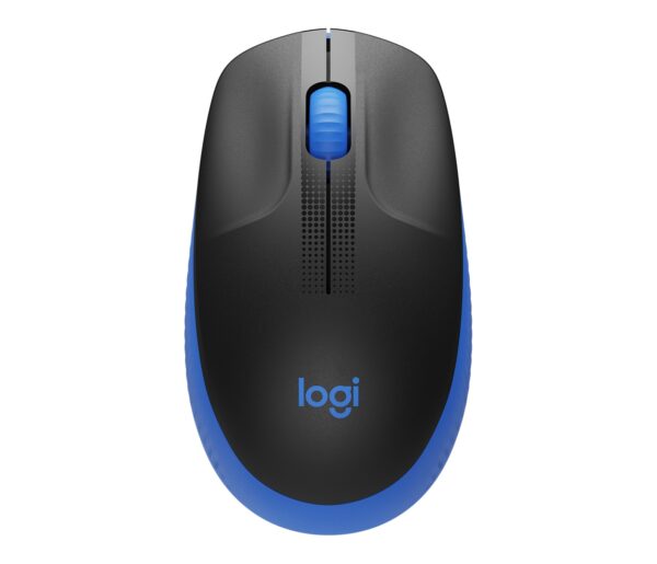 MOUSE LOGITECH, „M190”, PC sau NB, wireless, 2.4GHz, optic, 1000 dpi, butoane/scroll 3/1, , negru / albastru, 45507171 „910-005907” (timbru verde 0.18 lei)