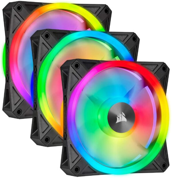 VENTILATOR CORSAIR, pt PC, 120 mm, 1500 rpm, LED RGB, pack 3 ventilatoare, „CO-9050098-WW”