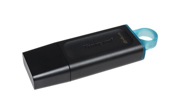 MEMORIE USB 3.2 KINGSTON 64 GB, cu capac, carcasa plastic, negru, „DTX/64GB” (timbru verde 0.03 lei)