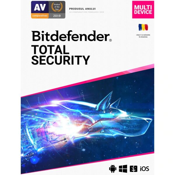 LICENTA Bitdefender Total Security, 10 utilizatori, 1 an pt. PC, Mac, Smartphone, Tableta, retail „TS03ZZCSN1210BEN”