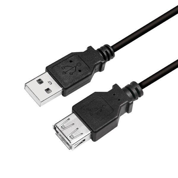 CABLU USB LOGILINK prelungitor, USB 2.0 (T) la USB 2.0 (M), 3m, negru, „CU0011B” (timbru verde 0.18 lei)